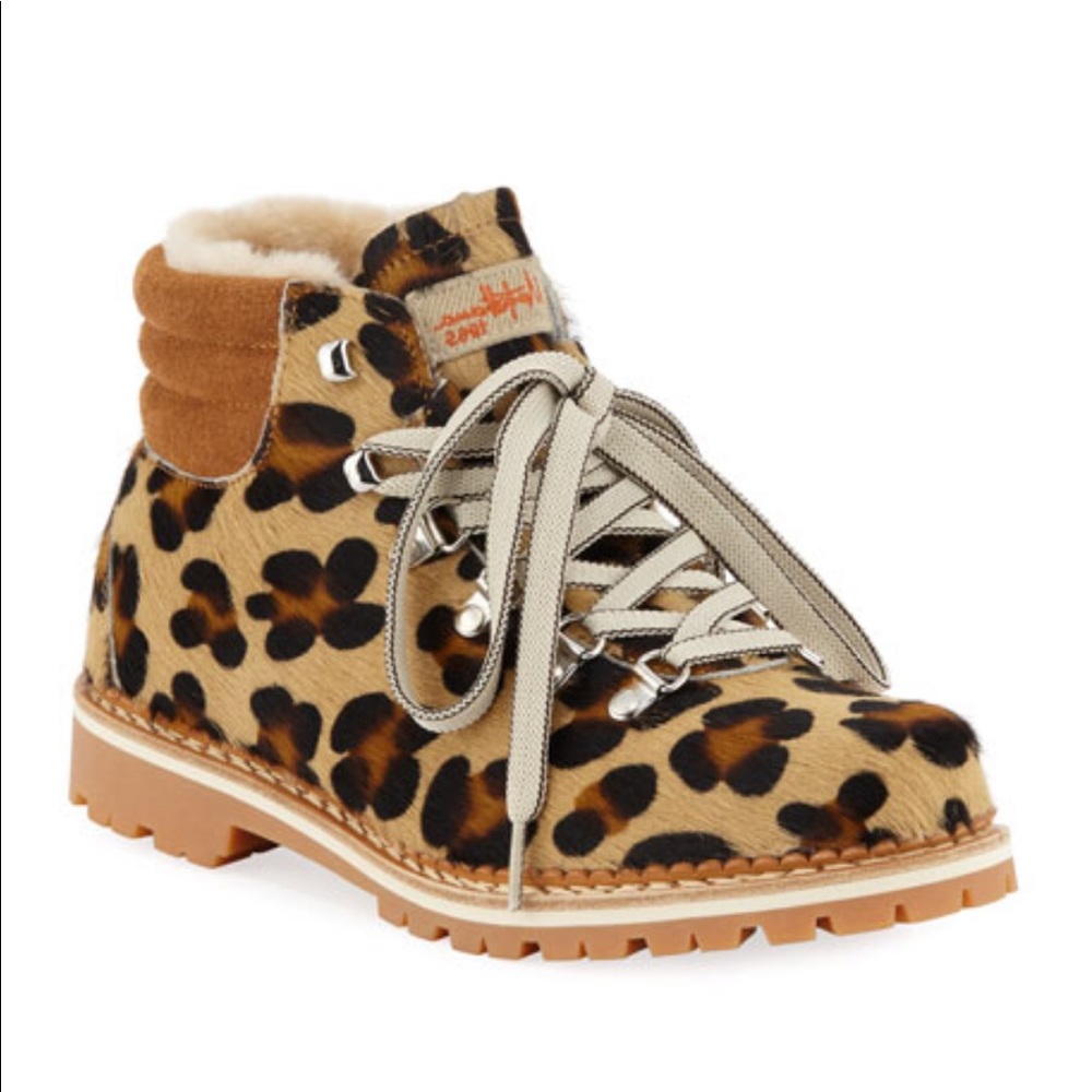 Montelliana shearling lined leopard boots